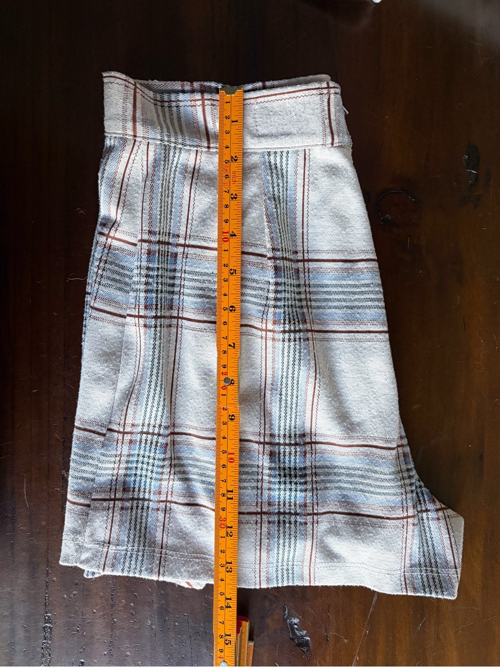 Altar'd State Beige Plaid Wrap Mini Skort M Gossip Girl Classic Prep - Picture 10 of 11